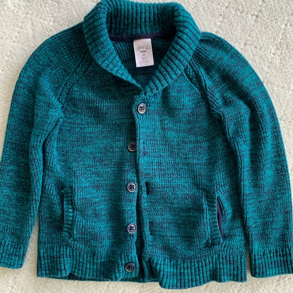 Gymboree Dressed Up boys roll-neck cardigan. Sz 5T. Like new. Smoke free home.